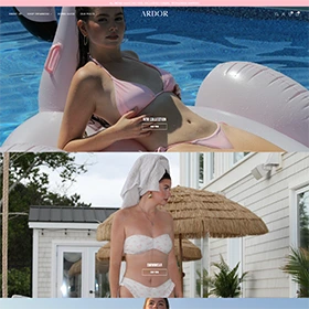 Lifestyle hero image on Ardor Swimwear online shop—mobile-first PEI web design by TrueWeb Media.